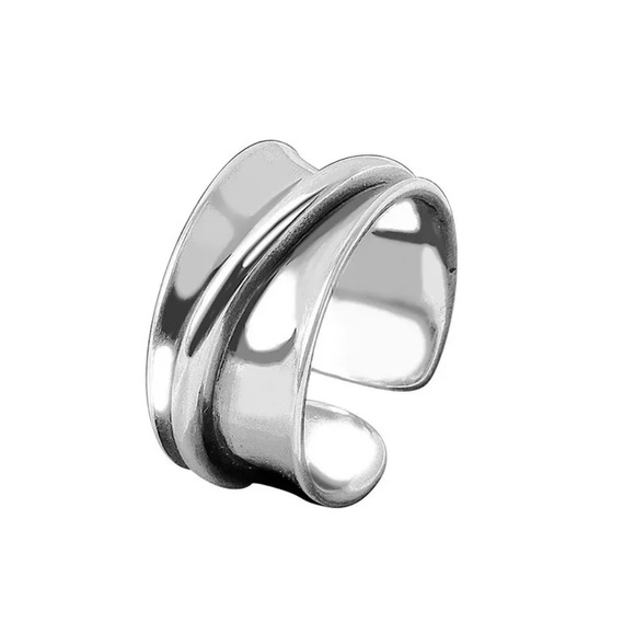 NEW‎ Unisex Abstract Band Ring 925 Sterling Silver Band Ring - Picture 13 of 14